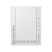 Piano Lesson Note Pad Notitieblok (Linkerzijde)