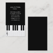 Piano Lesson Teacher Tutor Visitekaartje (Voorkant / Achterkant)