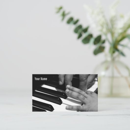 Piano Lesson Visitekaartje (Staand voorkant)