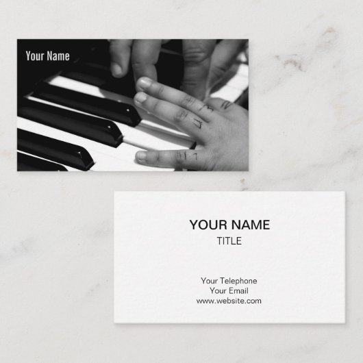 Piano Lesson Visitekaartje (Voorkant / Achterkant)