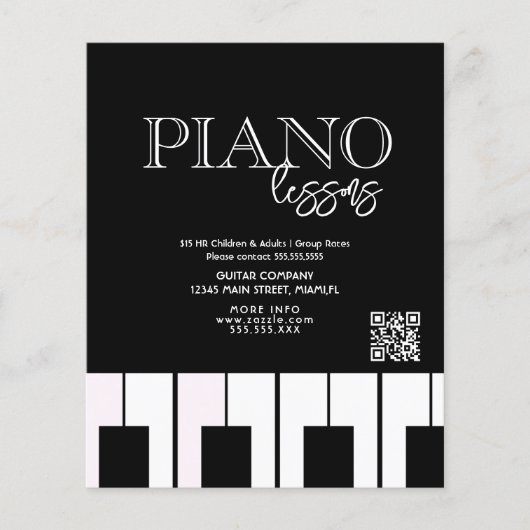 Piano Lessons Adult Children Business Flyers (Voorkant)