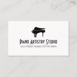 Piano Lessons Instructor Music Studio Business Ca Visitekaartje