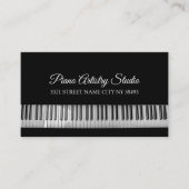 Piano Lessons Instructor Music Studio Visitekaartje (Voorkant)