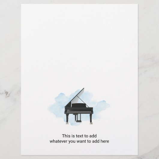 Piano Lessons Music Flyer (Achterkant)