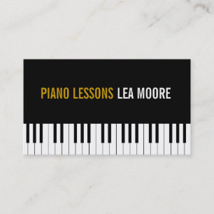 Piano Lessons Music Instructor Visitekaartje