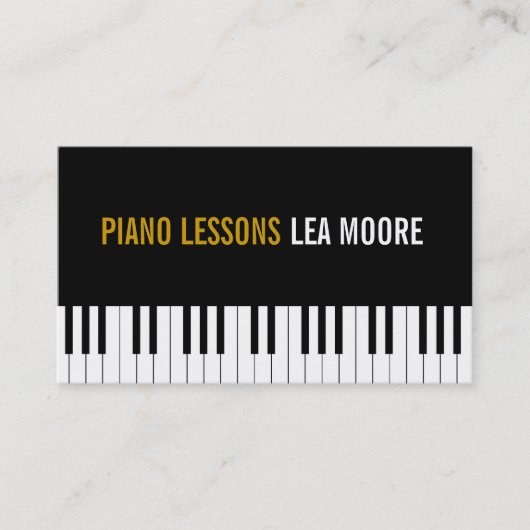 Piano Lessons Music Instructor Visitekaartje (Voorkant)