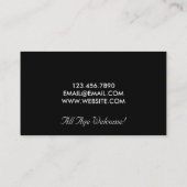 Piano Lessons Music Teacher Visitekaartje (Achterkant)