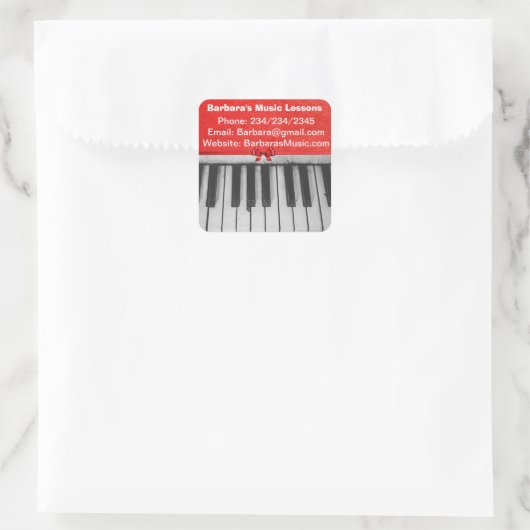Piano Lessons Promotionele Stickers (Tas)