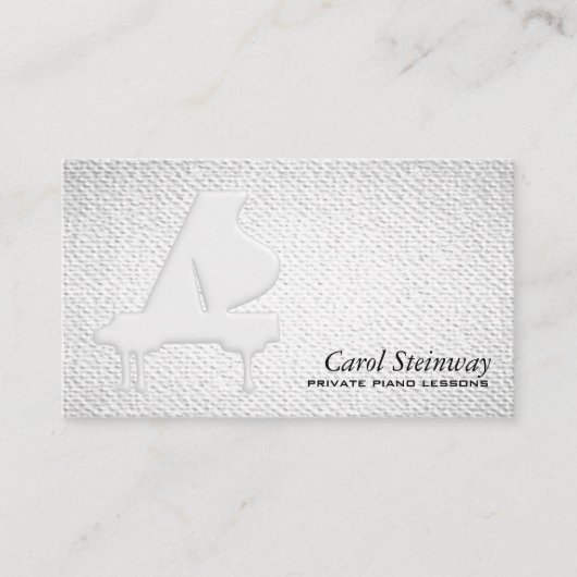 Piano Lessons Textured look Visitekaartje (Voorkant)