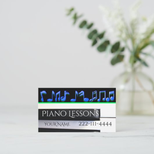 Piano Lessons Visitekaartjes (Staand voorkant)
