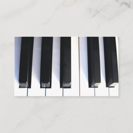 Piano Lessons Visitekaartjes (Achterkant)