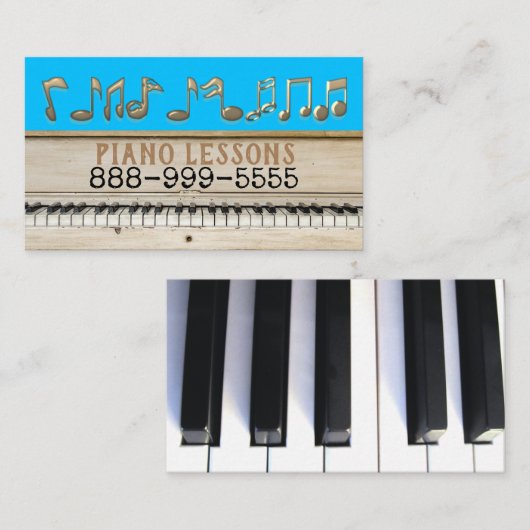 Piano Lessons Visitekaartjes (Voorkant / Achterkant)