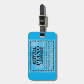 Piano-licentie Bagagelabel (Voorkant verticaal)