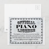 Piano-licentie Briefkaart (Voorkant / Achterkant)