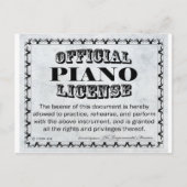 Piano-licentie Briefkaart (Voorkant)