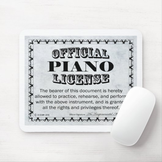 Piano-licentie Muismat (Met muis)
