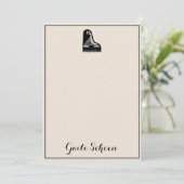 PIANO LOGO GEPERSONALISEERD platte Briefpapier Kaart (Staand voorkant)