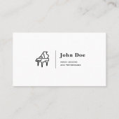 Piano-Logo - Visitekaartjes (Achterkant)