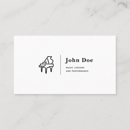 Piano-Logo - Visitekaartjes (Achterkant)