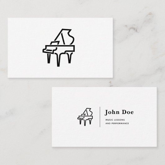 Piano-Logo - Visitekaartjes (Voorkant / Achterkant)