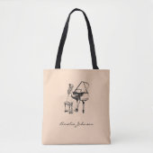 Piano Lover Gift Music Teacher Tote Bag (Voorkant)
