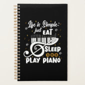 Piano Lovers Eat Sleep Piano Music Planner (Voorkant)