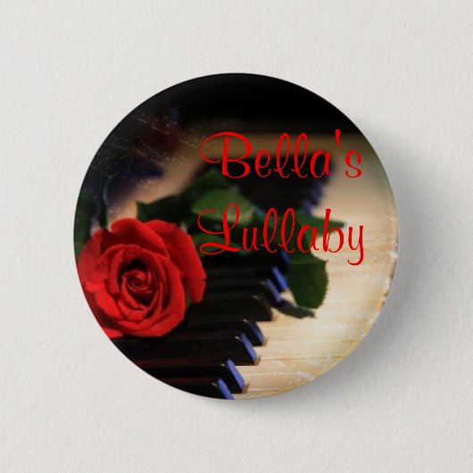 piano, Lullaby Ronde Button 5,7 Cm (Voorkant)