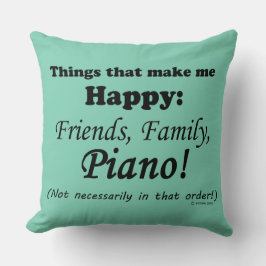 Piano maakt me gelukkig kussen