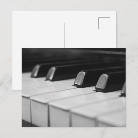Piano macro close-up briefkaart (Voorkant / Achterkant)