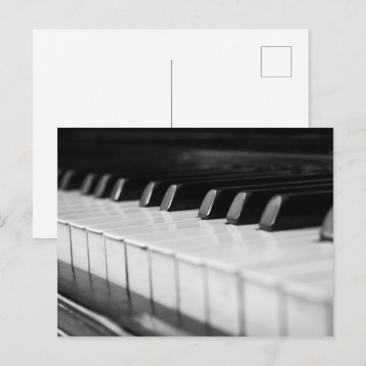 Piano macro close-up briefkaart (Voorkant / Achterkant)
