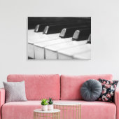 Piano macro close-up canvas afdruk (Insitu (Woonkamer))