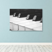 Piano macro close-up canvas afdruk (Insitu (Houten vloer))