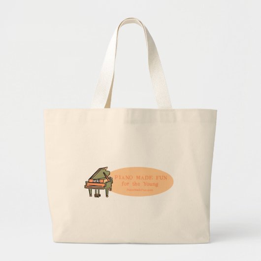 Piano Made Fun Canvas Bag Grote Tote Bag (Voorkant)