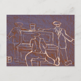 Piano-man Briefkaart