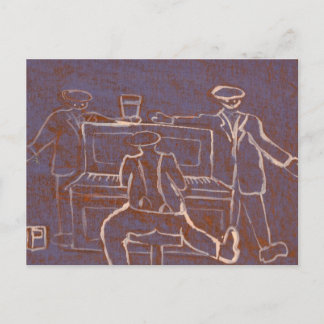 Piano-man Briefkaart