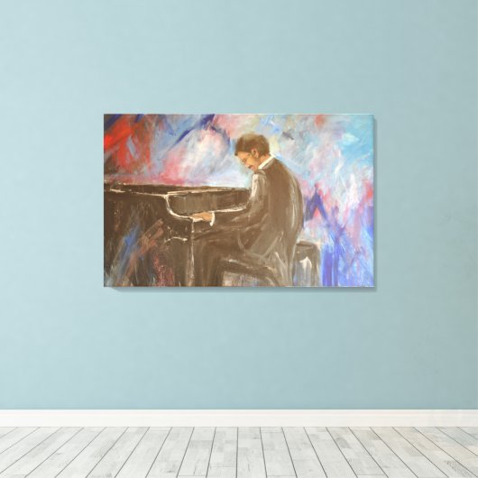 PIANO-MAN CANVAS AFDRUK (Insitu (Houten vloer))
