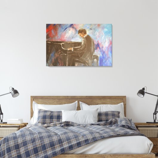 PIANO-MAN CANVAS AFDRUK (Insitu (Slaapkamer))