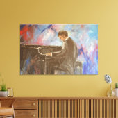 PIANO-MAN CANVAS AFDRUK (Insitu (Woonkamer))