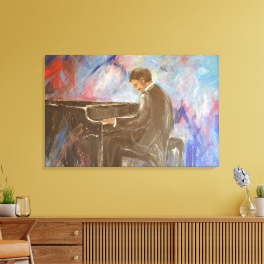 PIANO-MAN CANVAS AFDRUK (Insitu (Woonkamer))