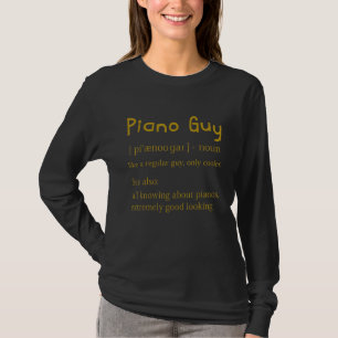 Piano Man Definitie Pianist Muzieknotities Muzika T-shirt