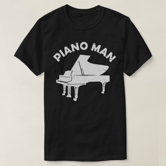 Piano Man Funny Keyboard Pianist Musician Piano Mu T-shirt (Design voorkant)