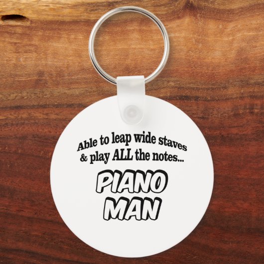 Piano-Man - Muziek superheld Sleutelhanger (Voorkant)