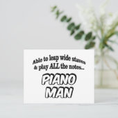 Piano Man - Muzieksuperheld Briefkaart (Staand voorkant)