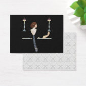 Piano Meisje Gift Label Visitekaartje (Bureau)
