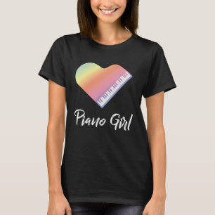 Piano Meisje Piano Pianist Classic Music Jazz T-shirt