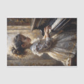  Piano Meisje Romantische Storybook Muziek Scene Tissuepapier (Voorkant)