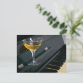 Piano met drink briefkaart (Staand voorkant)