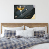 Piano met drink canvas afdruk (Insitu (Slaapkamer))