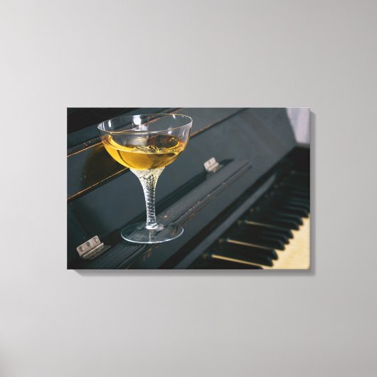Piano met drink canvas afdruk (Voorkant)