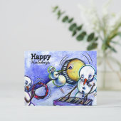 Piano met toetsen Sticking Feestdagenkaart (Staand voorkant)